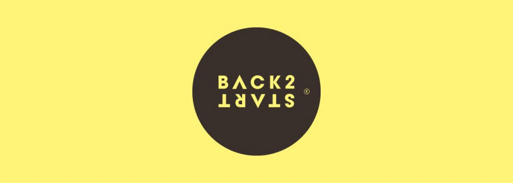 Back2Start Logo with yellow background