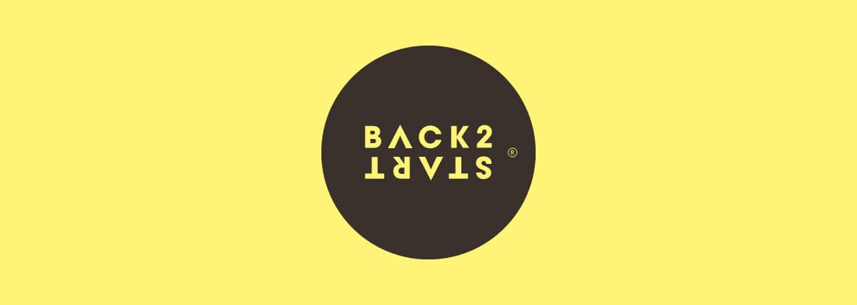 Back2Start Logo with yellow background